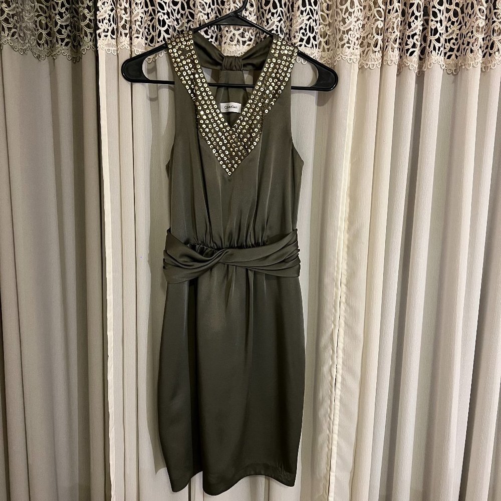 LIKE NEW: Satin Calvin Klein Dress